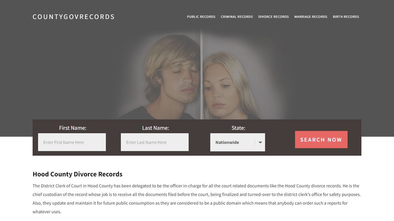 Hood County Divorce Records | Enter Name and Search|14 Days Free